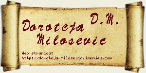 Doroteja Milošević vizit kartica